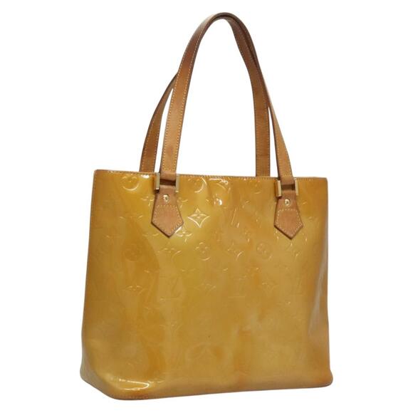 LOUIS VUITTON Monogram Vernis Houston Hand Bag Beige M91004 - Picture 1 of 13